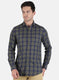 Men Olive Check Shirt
