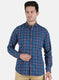 Men NAvy Blue Check Shirt