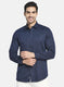Men NAvy Blue Printed Shirt