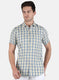 Men Blue Check Shirt