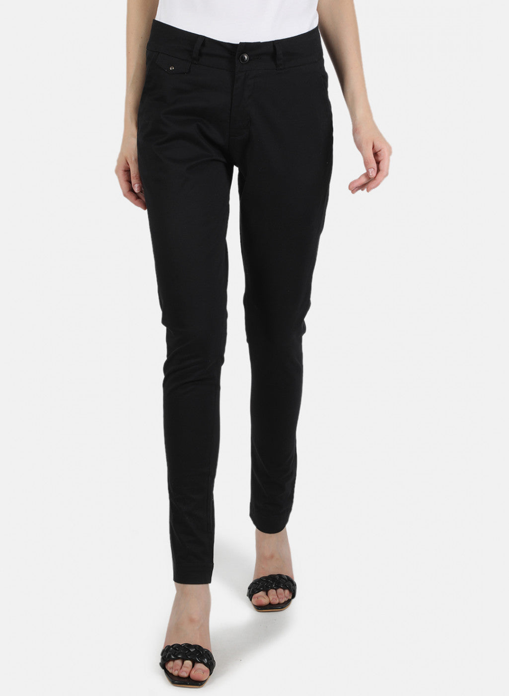 Women Black Slim Fit Trouser