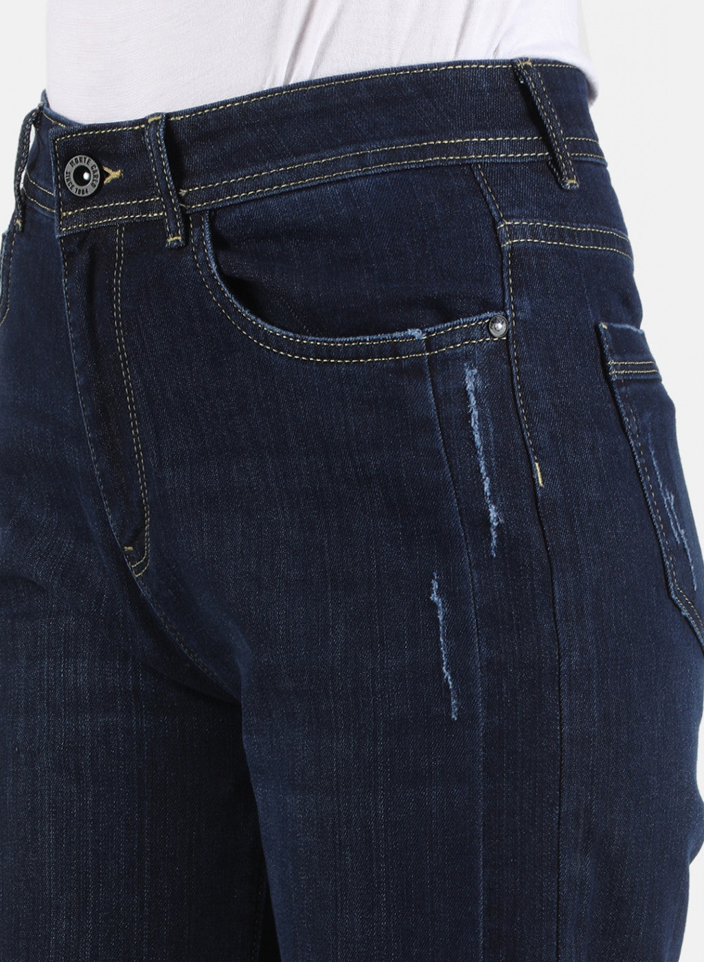 Women Navy Blue Regular Fit Denim