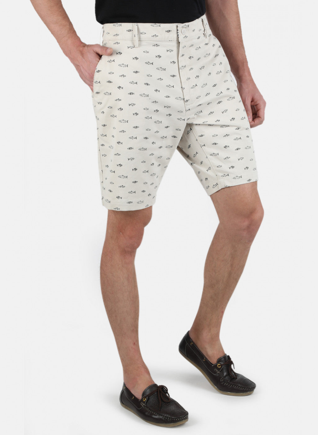 Men Beige Printed Short