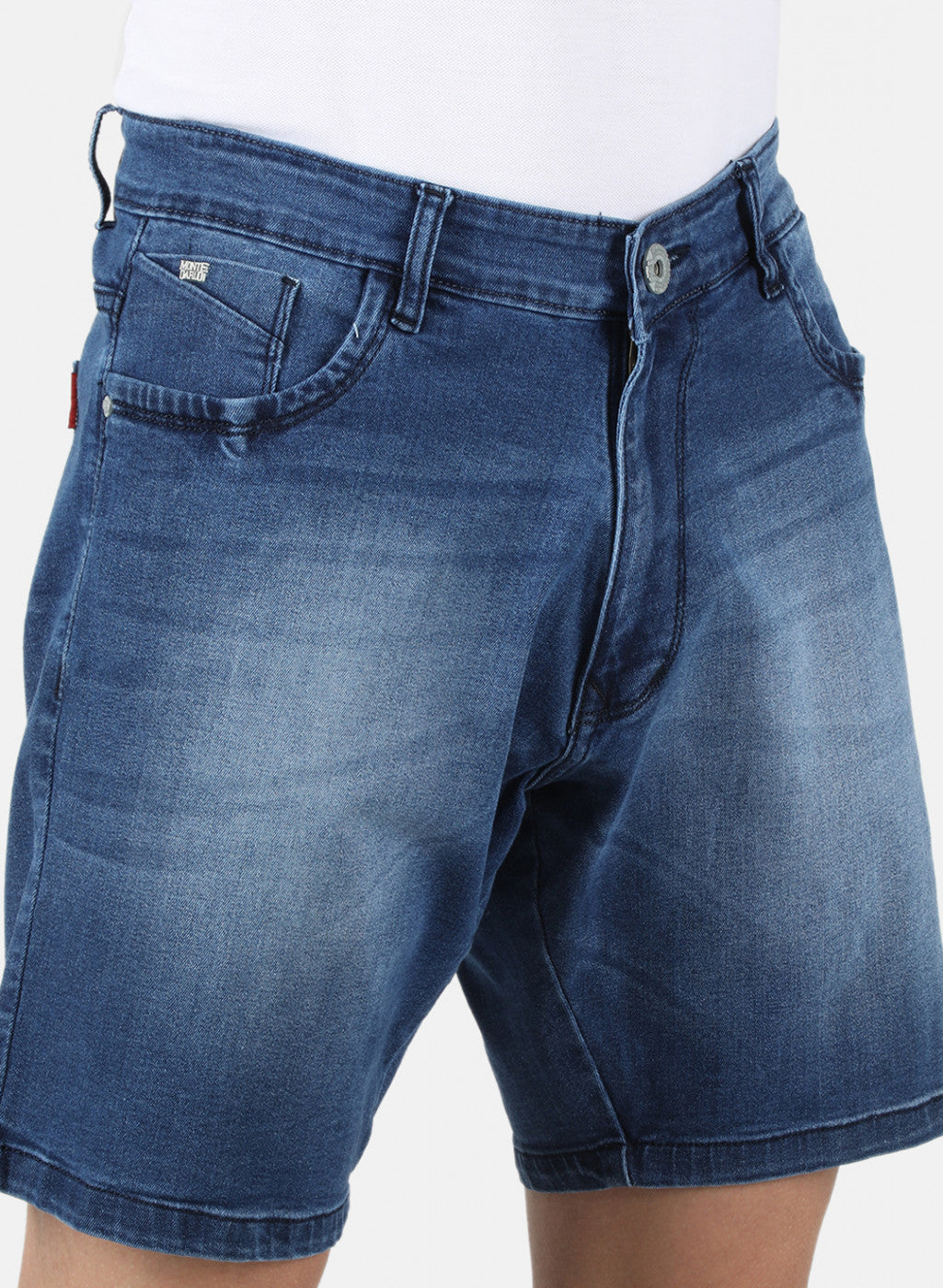 Men Blue Light Wash Short