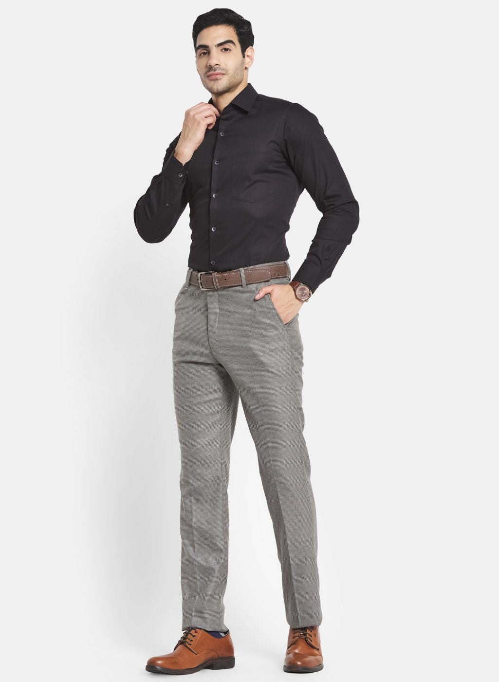 Men Brown Slim Fit Trouser