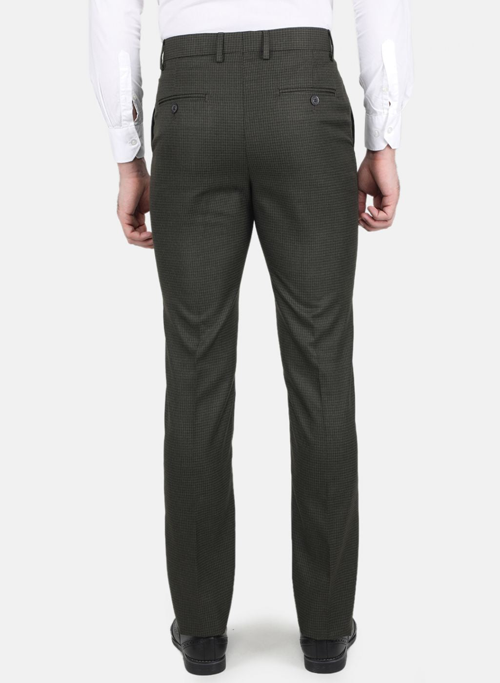 Men Olive Slim Fit Trouser