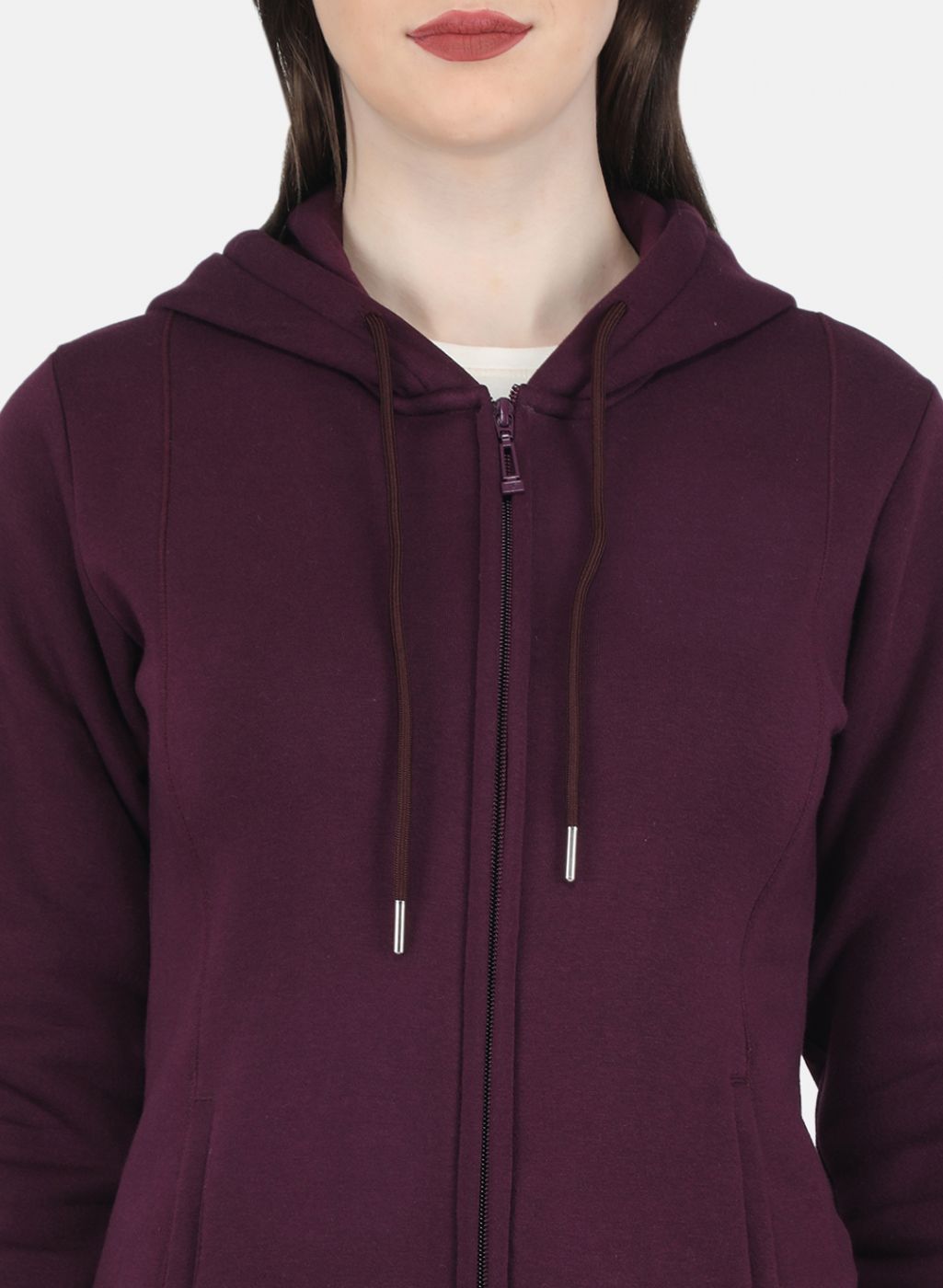 Women Purple Solid Sweatshirt