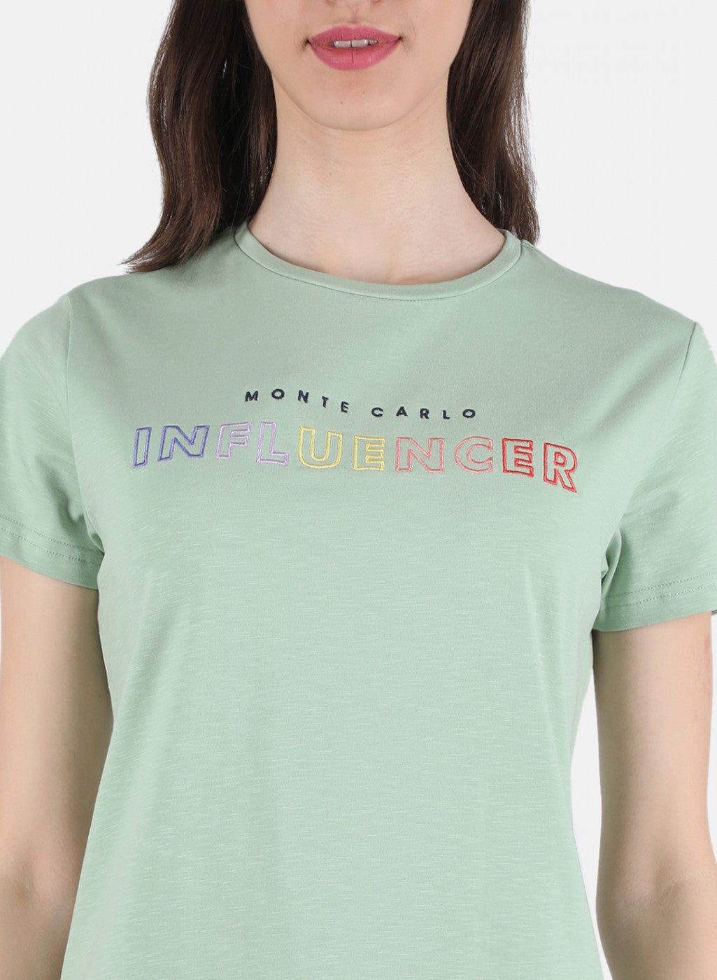 Women Green Embroidered Top