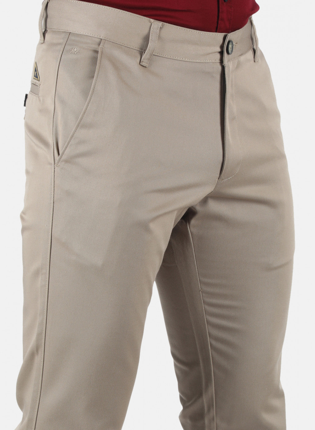 Men Khaki Regular Fit Trouser