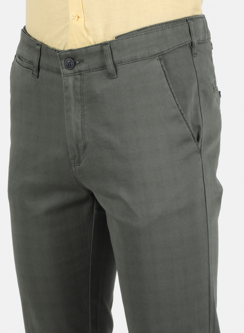 Men Green Smart Fit Trouser