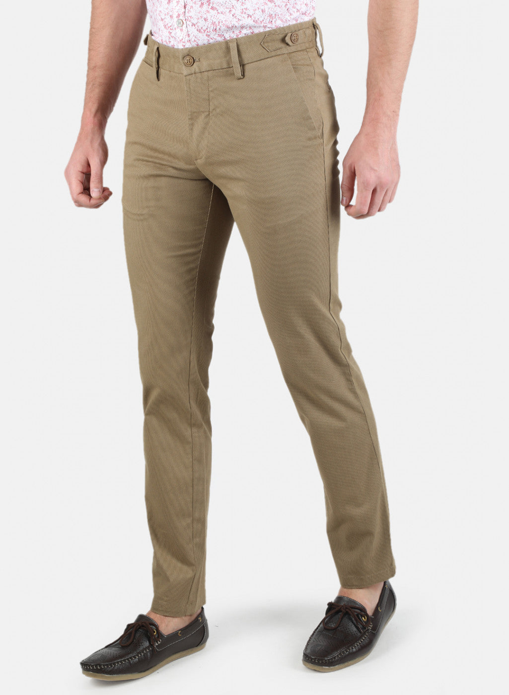 Men Brown Smart Fit Trouser