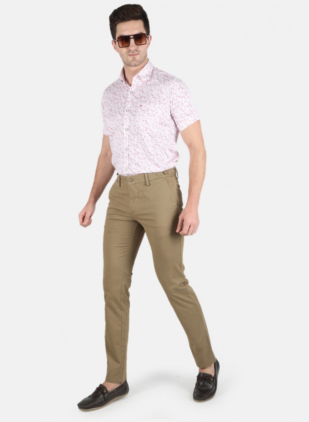 Men Brown Smart Fit Trouser
