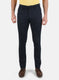 Men Navy Blue Slim Fit Trouser