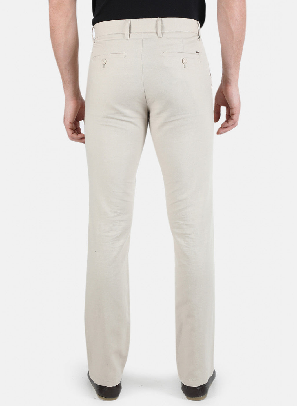 Men Beige Smart Fit Trouser