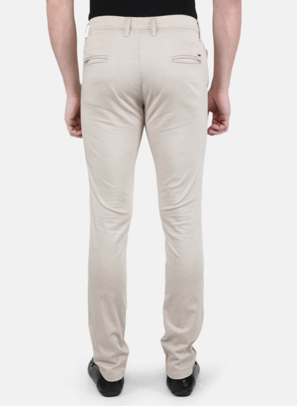 Men Beige Smart Fit Trouser