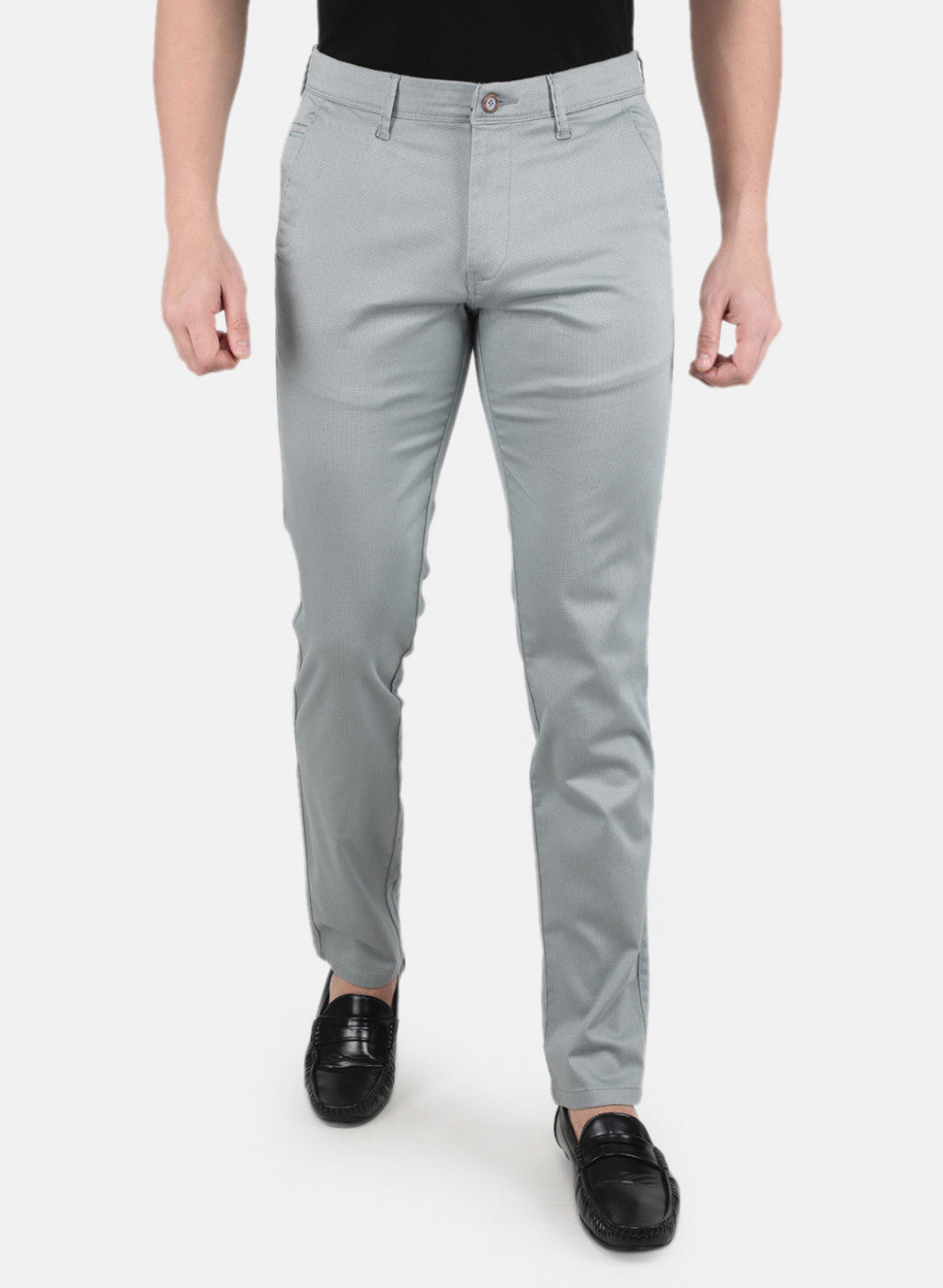 Men Light Blue Smart Fit Trouser