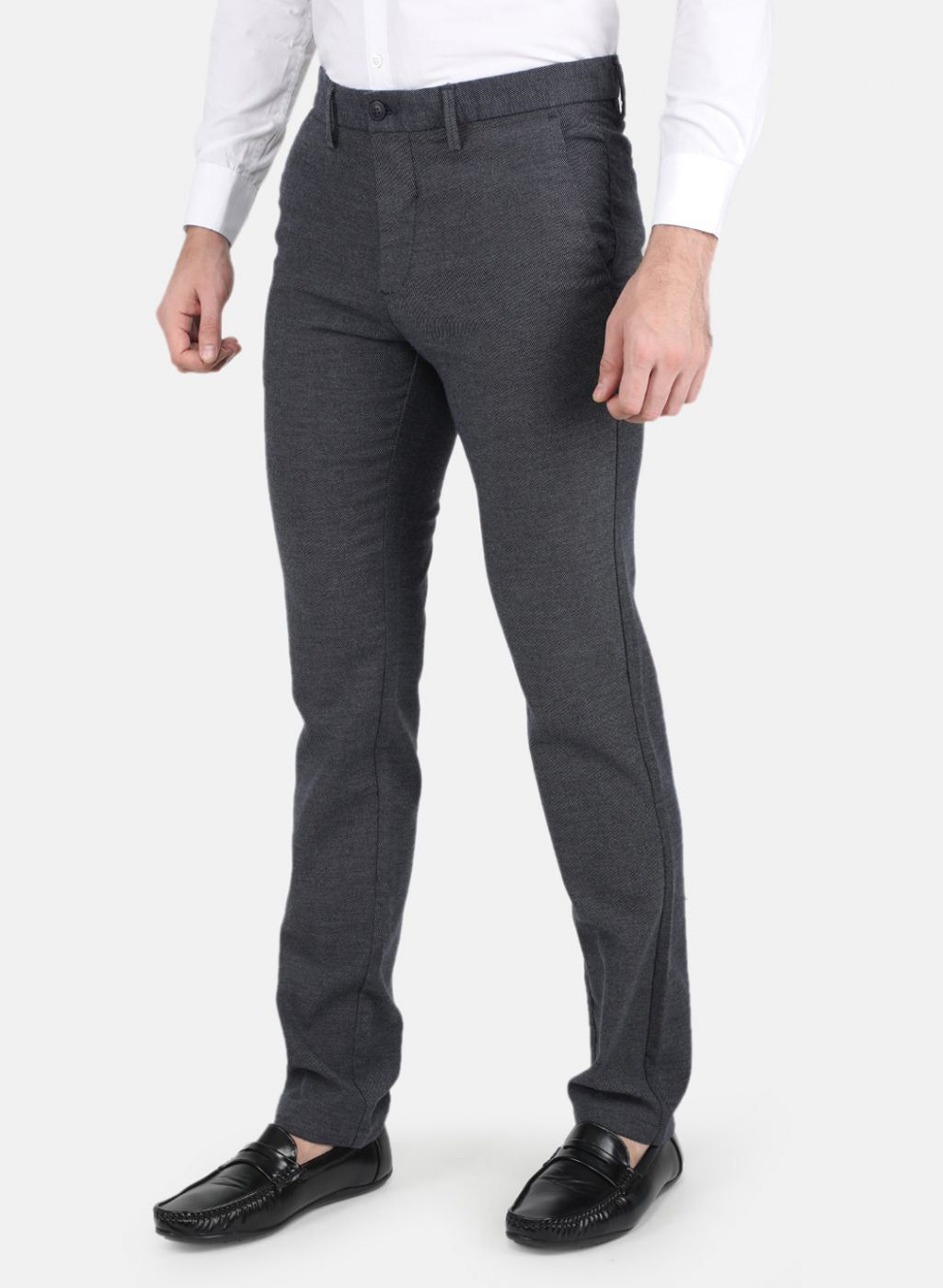 Men NAvy Blue Smart Fit Trouser