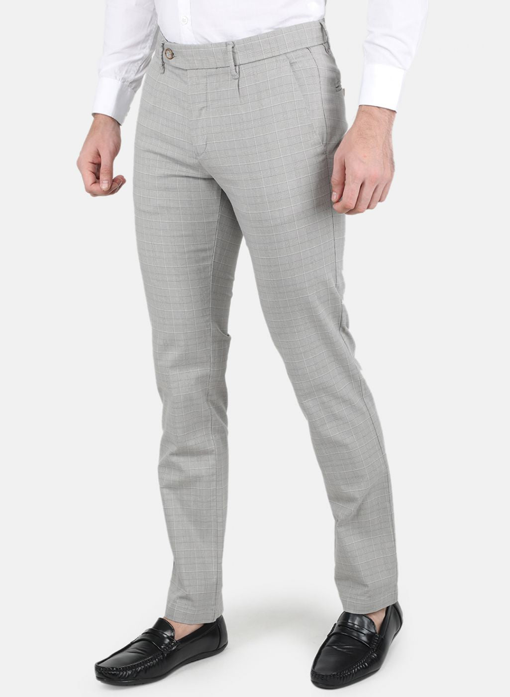 Men Grey Smart Fit Trouser