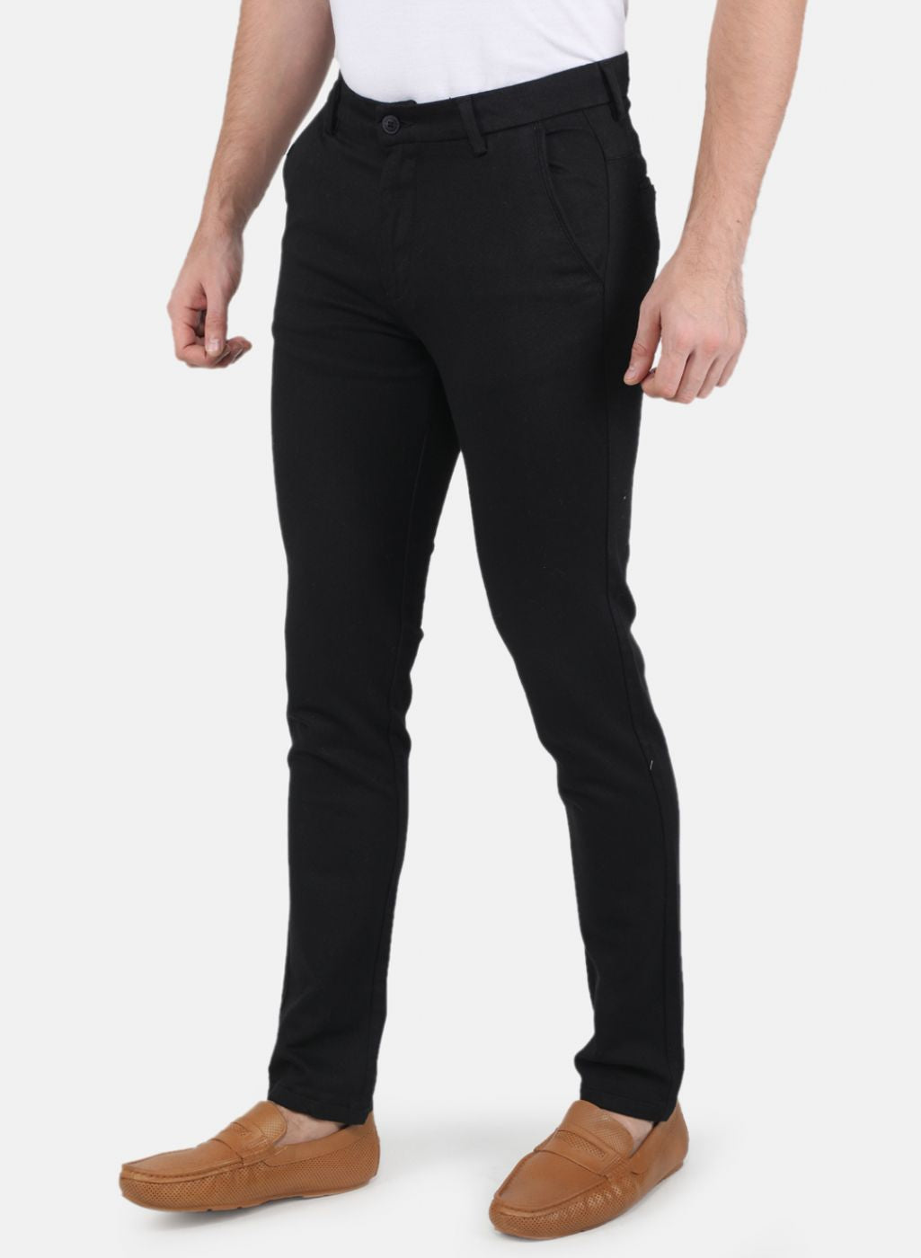 Men Black Slim Fit Trouser