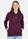 Women Purple Embroidered Sweatshirt