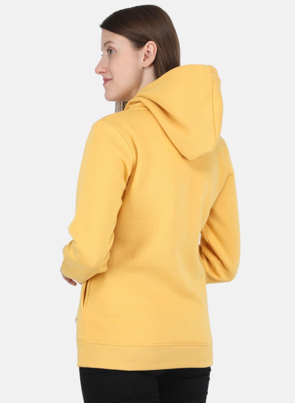 Women Yellow Embroidered Sweatshirt