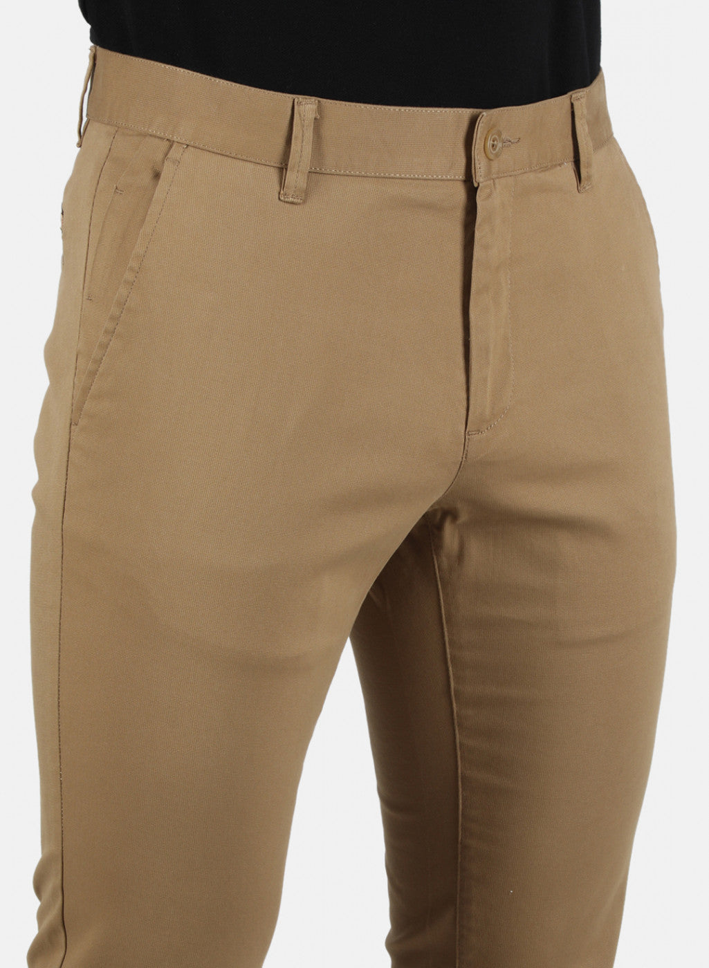 Men Mustard Smart Fit Trouser