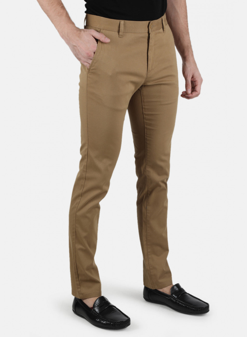 Men Mustard Smart Fit Trouser