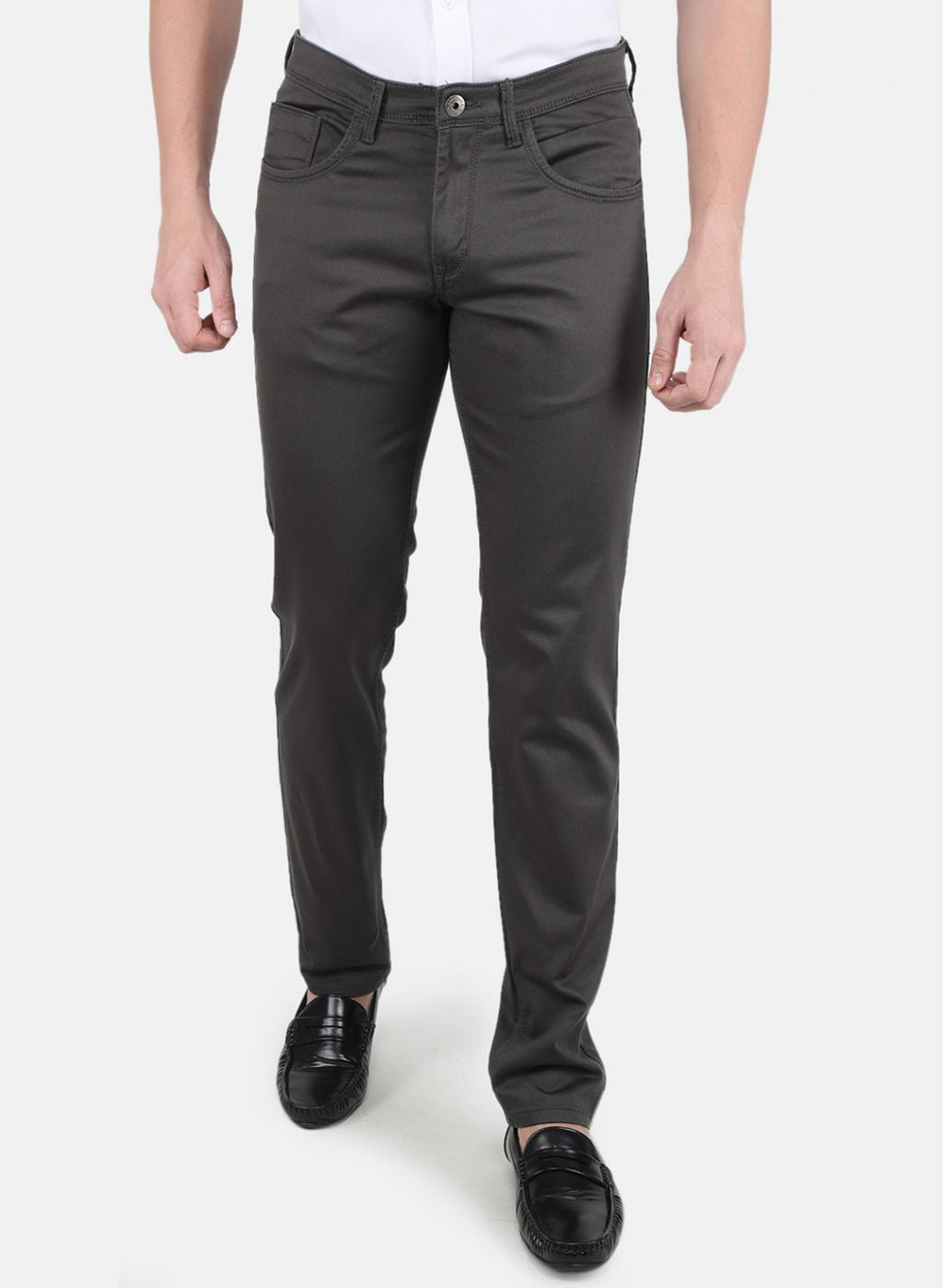 Men Grey Smart Fit Trouser