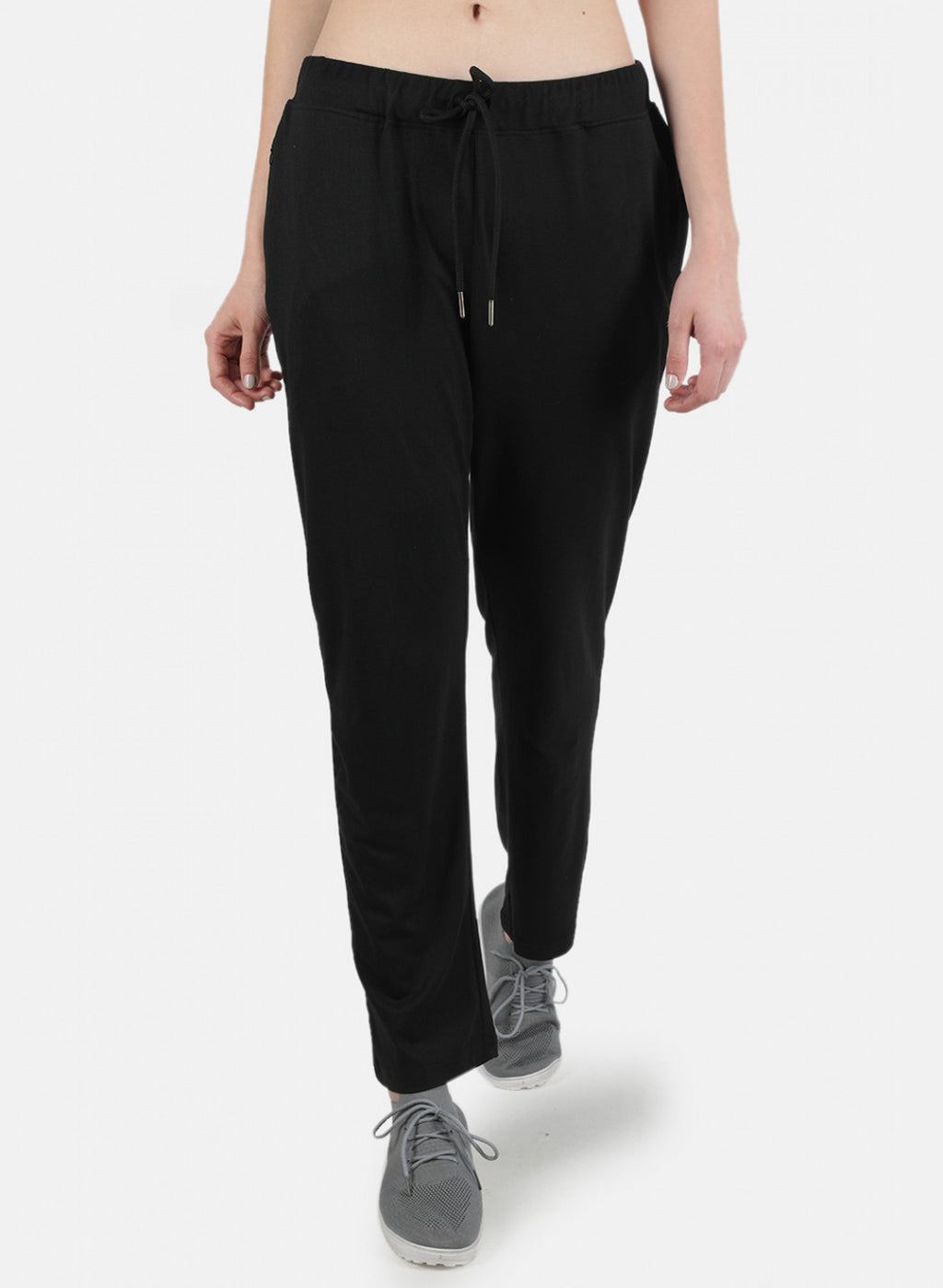 Women Black Plain Lower
