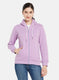Women Purple Solid Sweatshirt