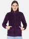 Women Purple Solid Sweatshirt