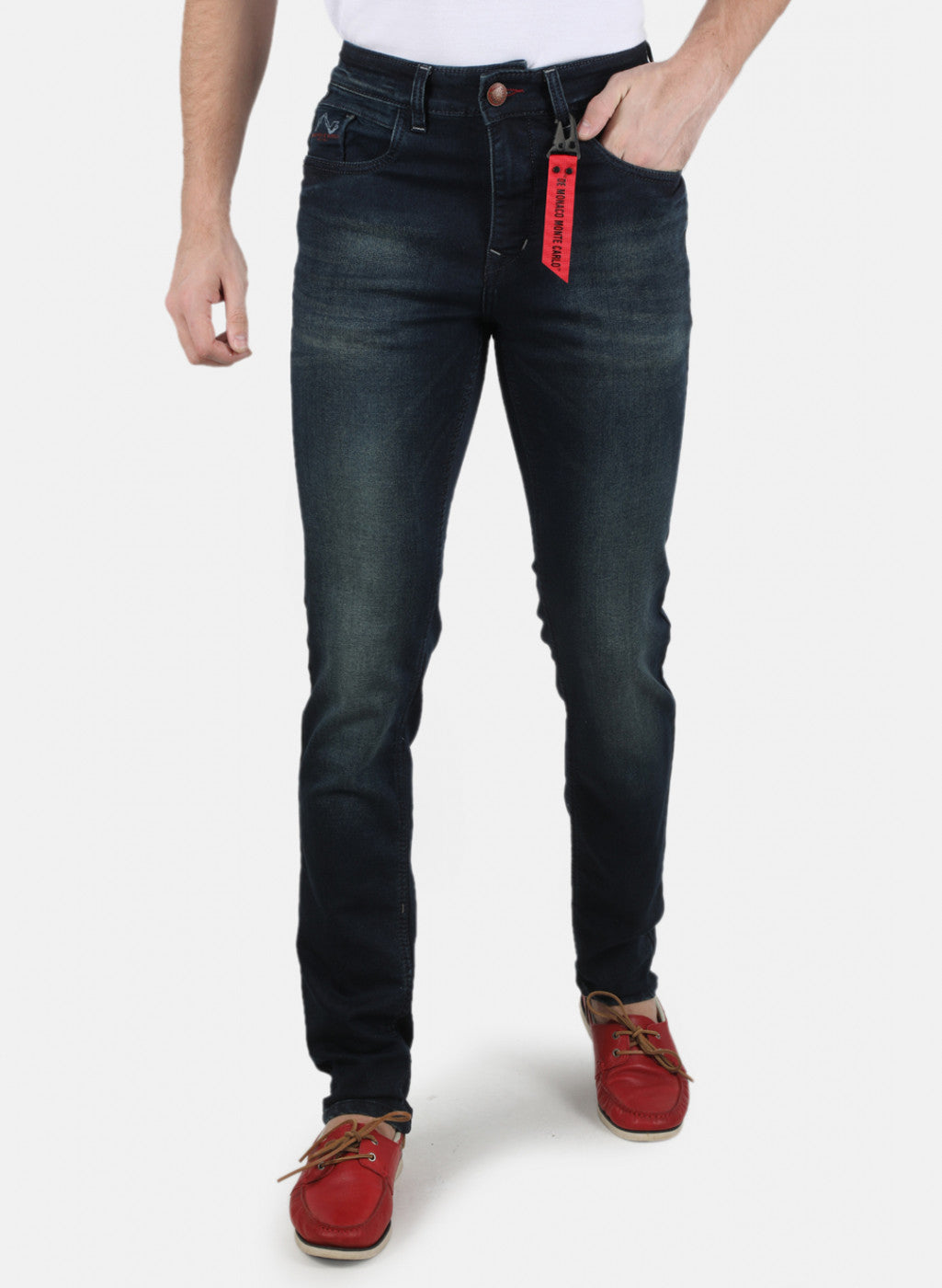 Men Green Narrow Fit Denim