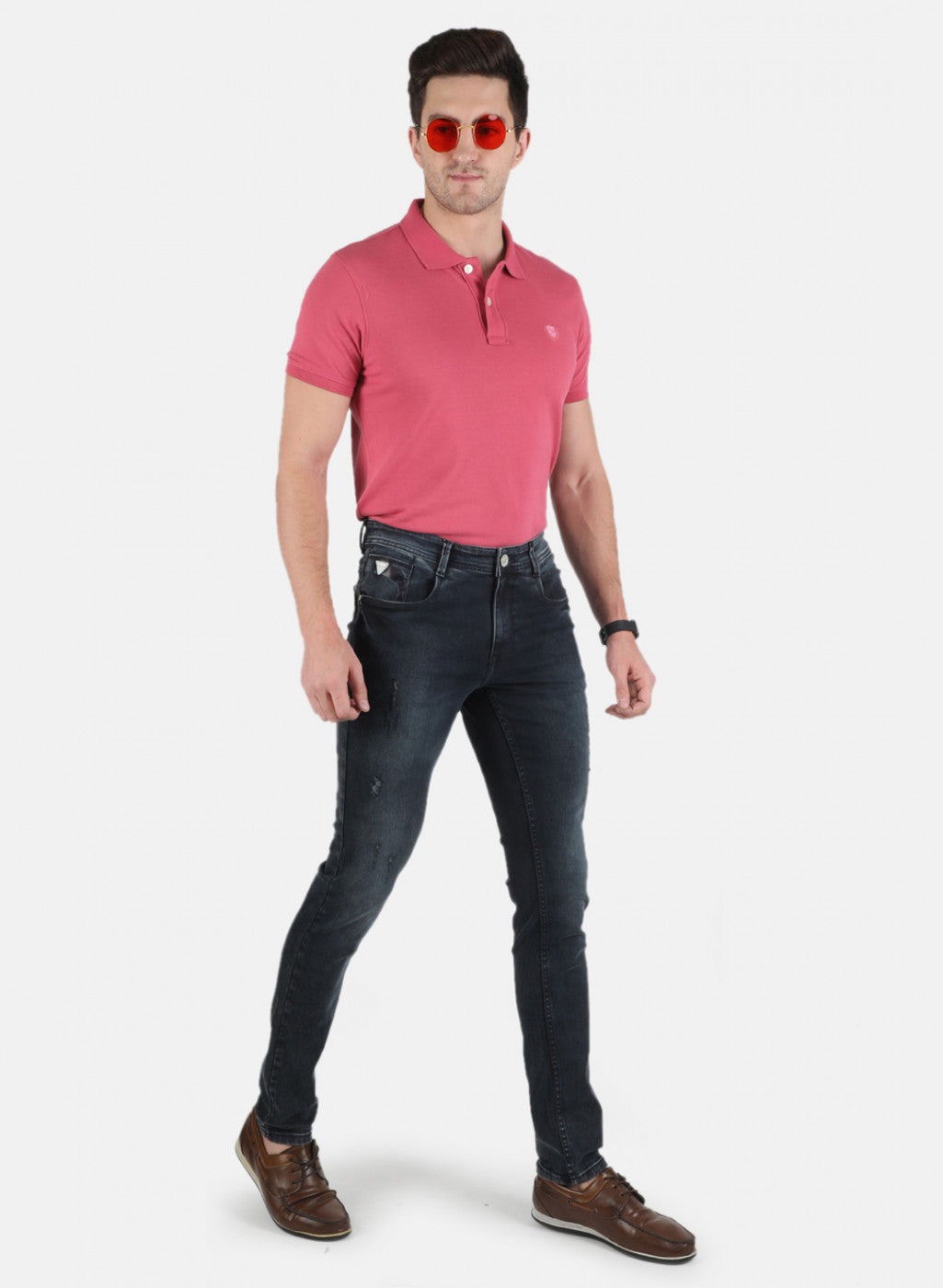 Men Black Skinny Fit Denim
