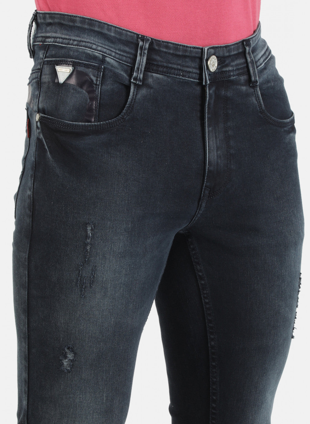 Men Black Skinny Fit Denim