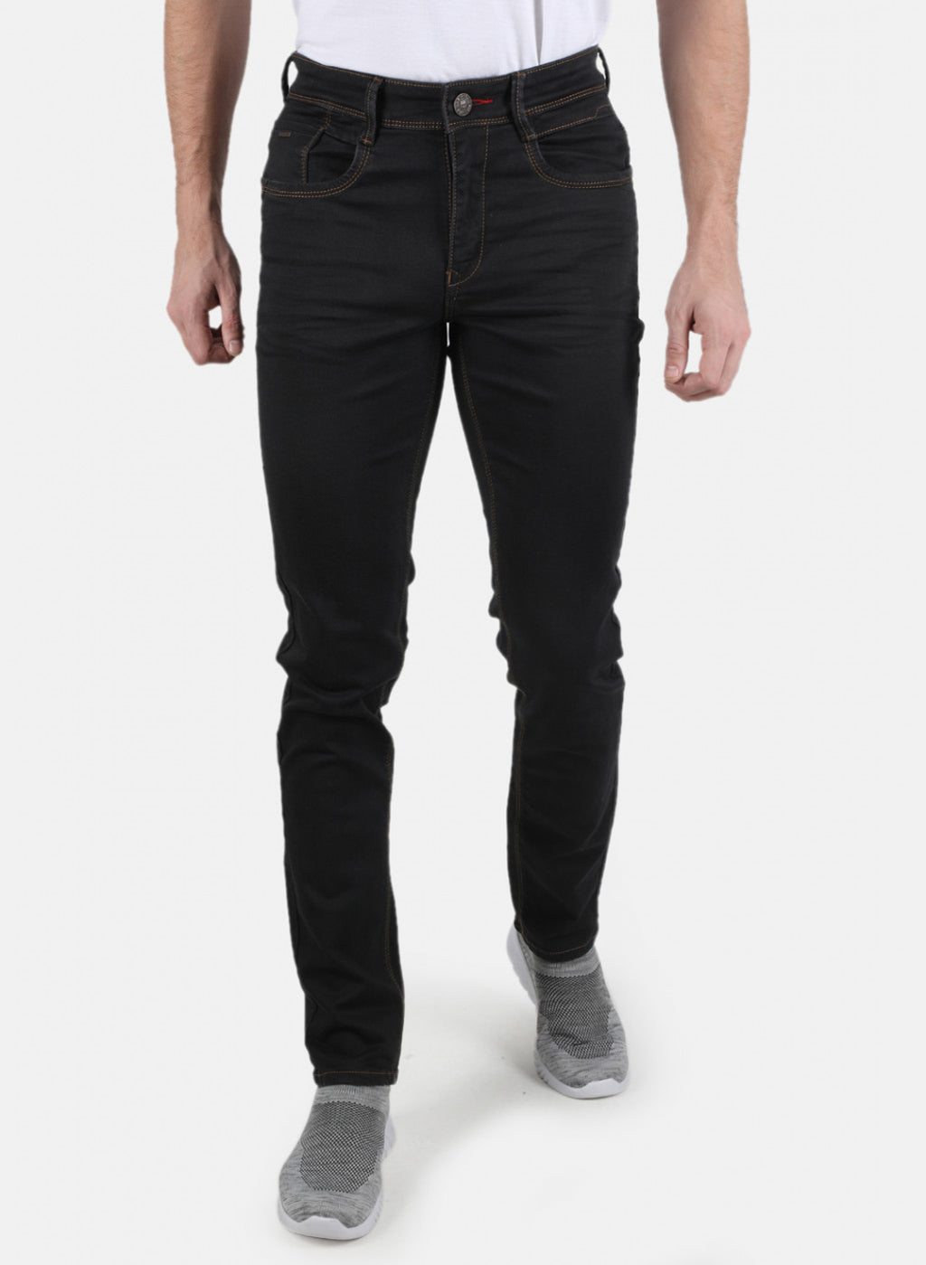 Men Navy Blue Narrow Fit Denim