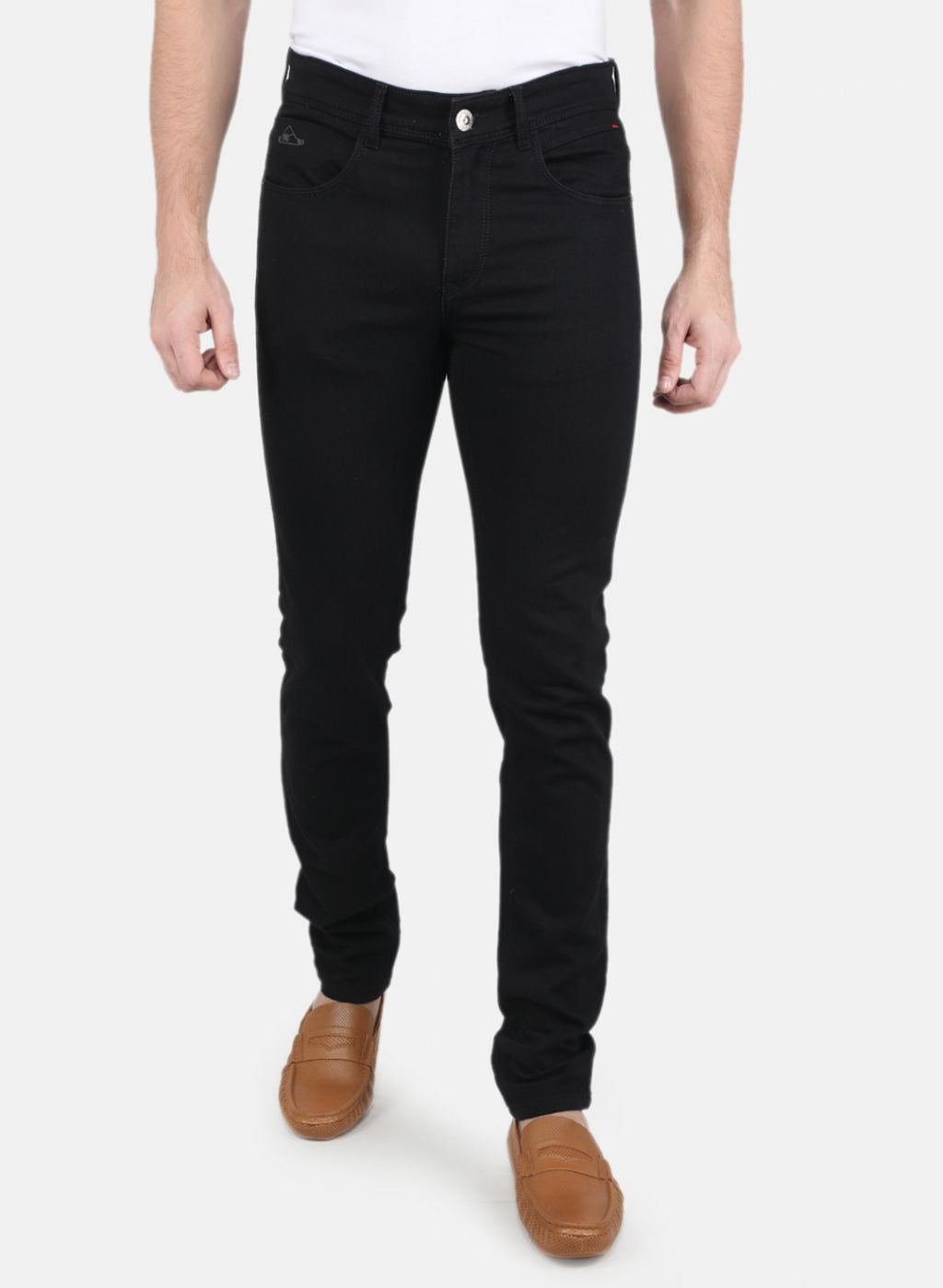 Men Black Skinny Fit Denim