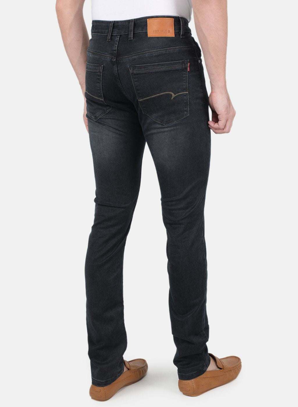 Men Brown NArrow Fit Denim