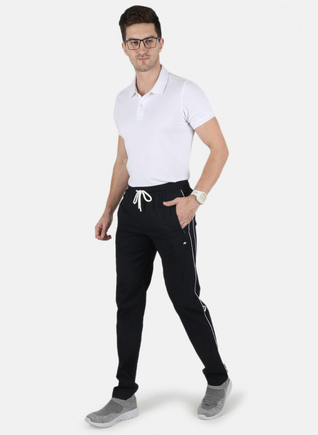 Men NAvy Blue Plain Lower