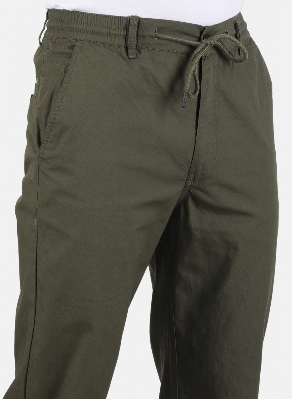 Men Olive Plain Lower