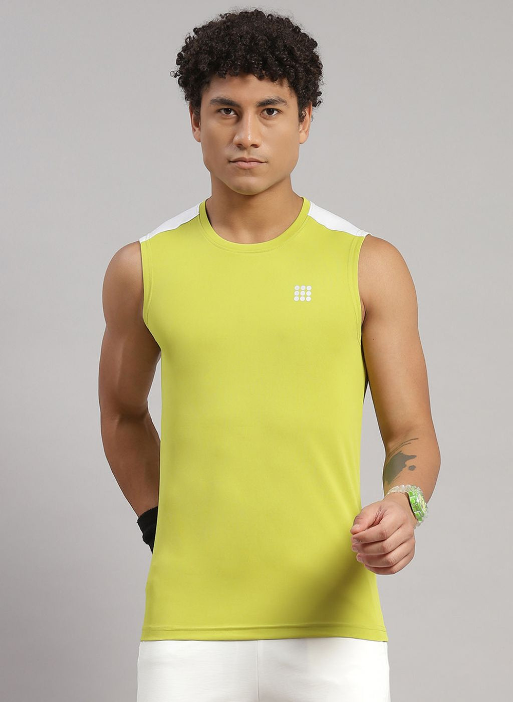 Rock.it Men Green Solid T-Shirt