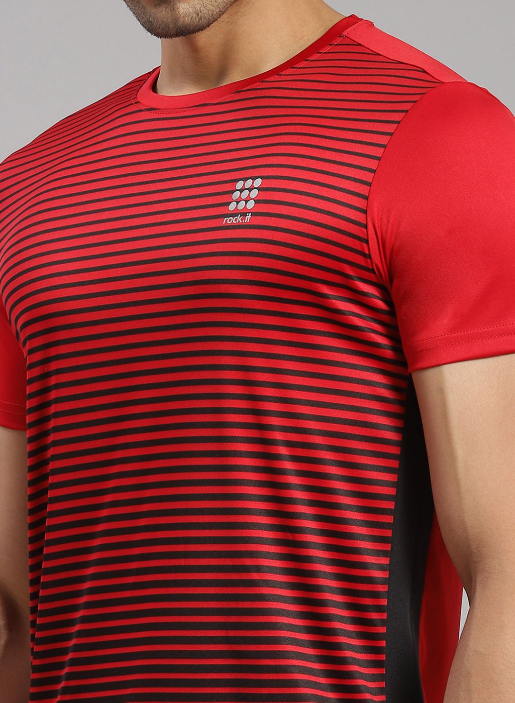 Rock.it Men Red Stripe T-Shirt