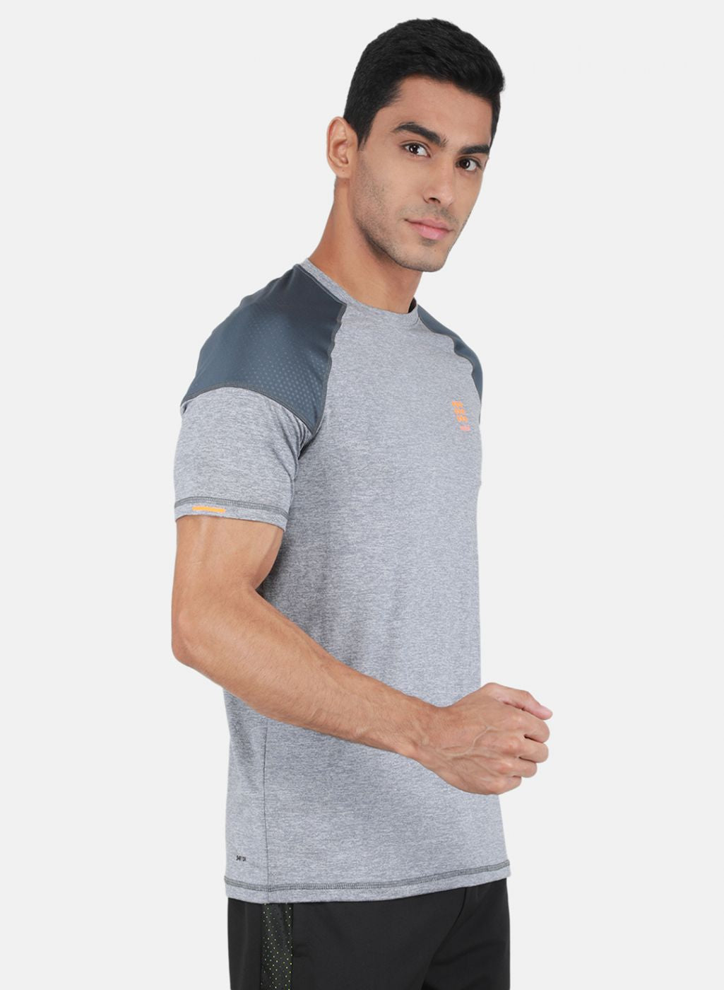 Rock.it Men Grey Solid T-Shirt