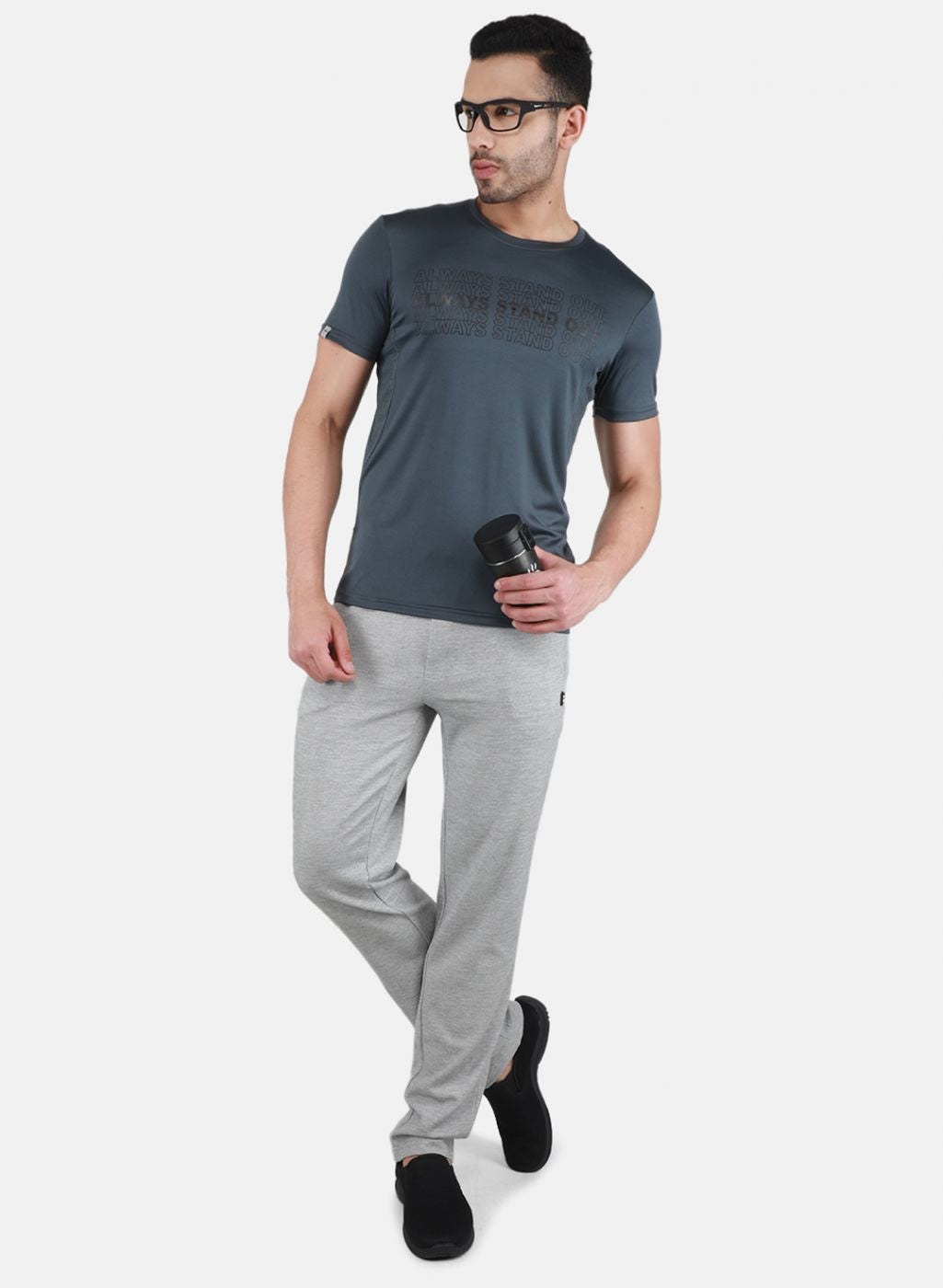 Rock.it Men Grey Printed T-Shirt