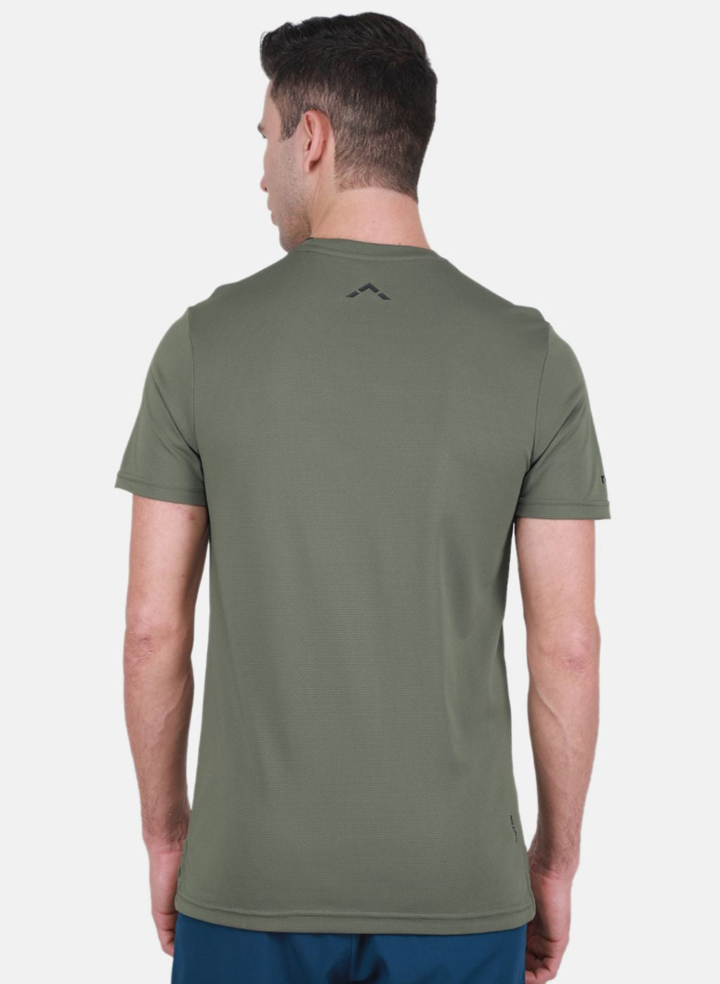 Rock.it Men Olive Self Design T-Shirt