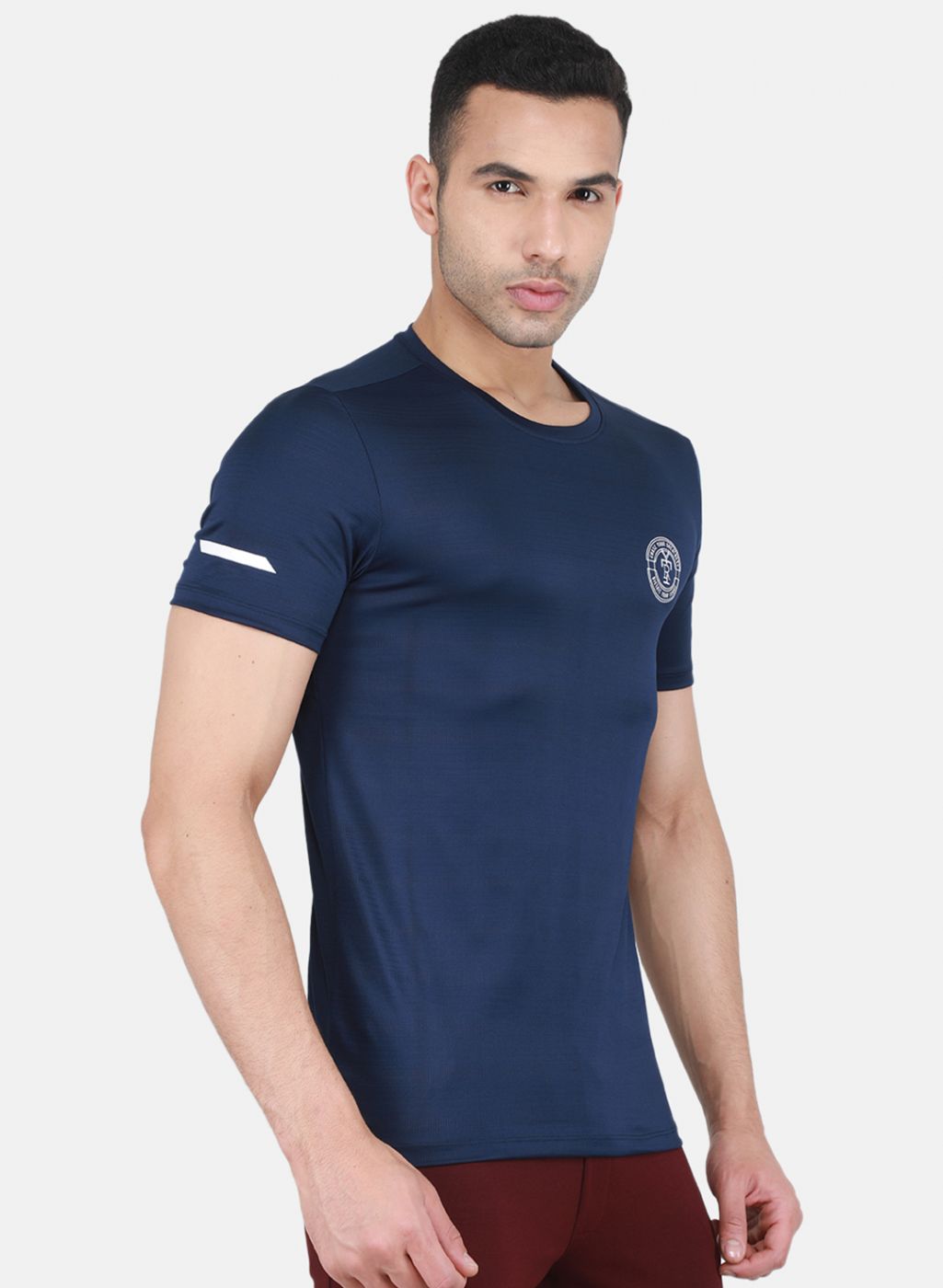 Rock.it Men Blue Self Design T-Shirt