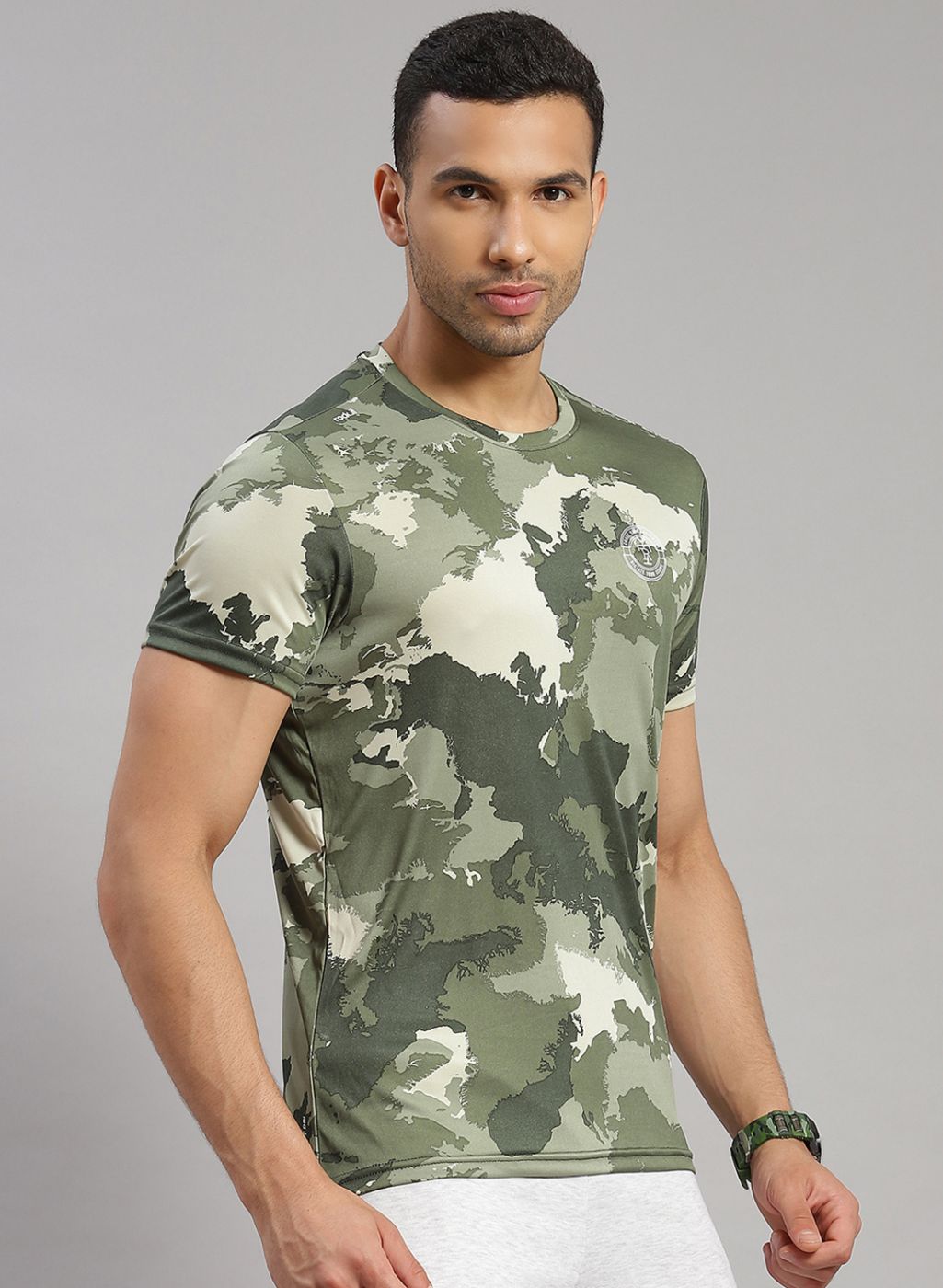 Rock.it Men Green Printed T-Shirt