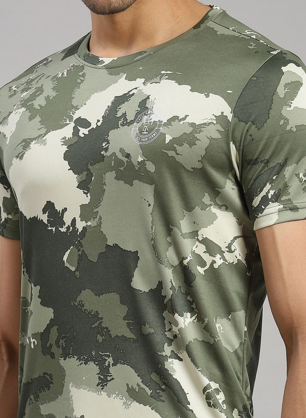 Rock.it Men Green Printed T-Shirt
