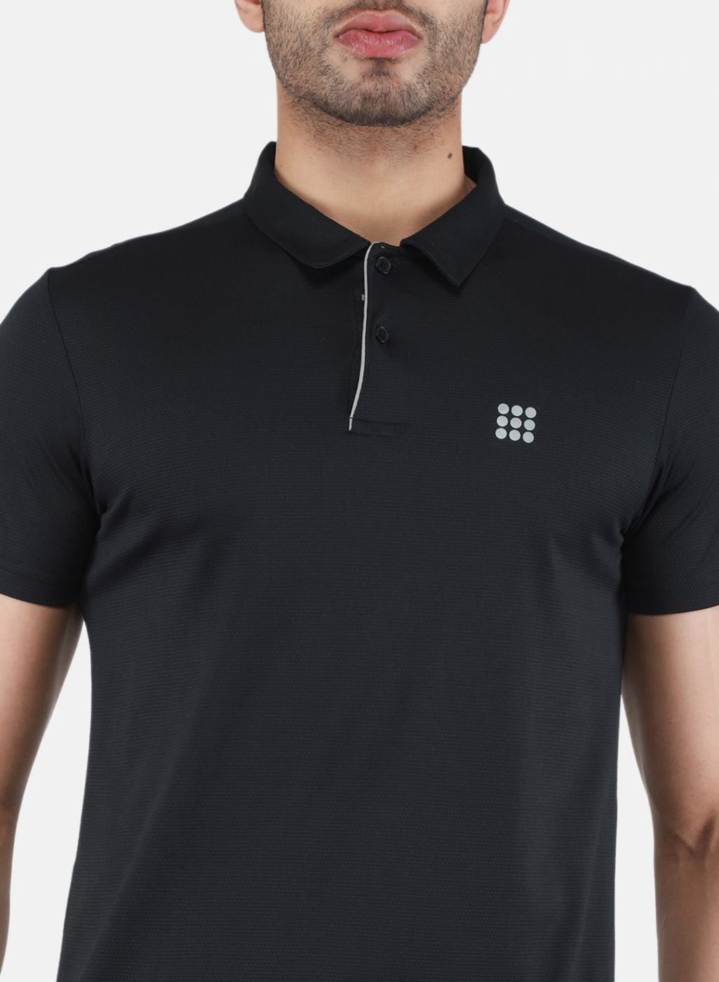 Rock.it Men Black Self Design T-Shirt