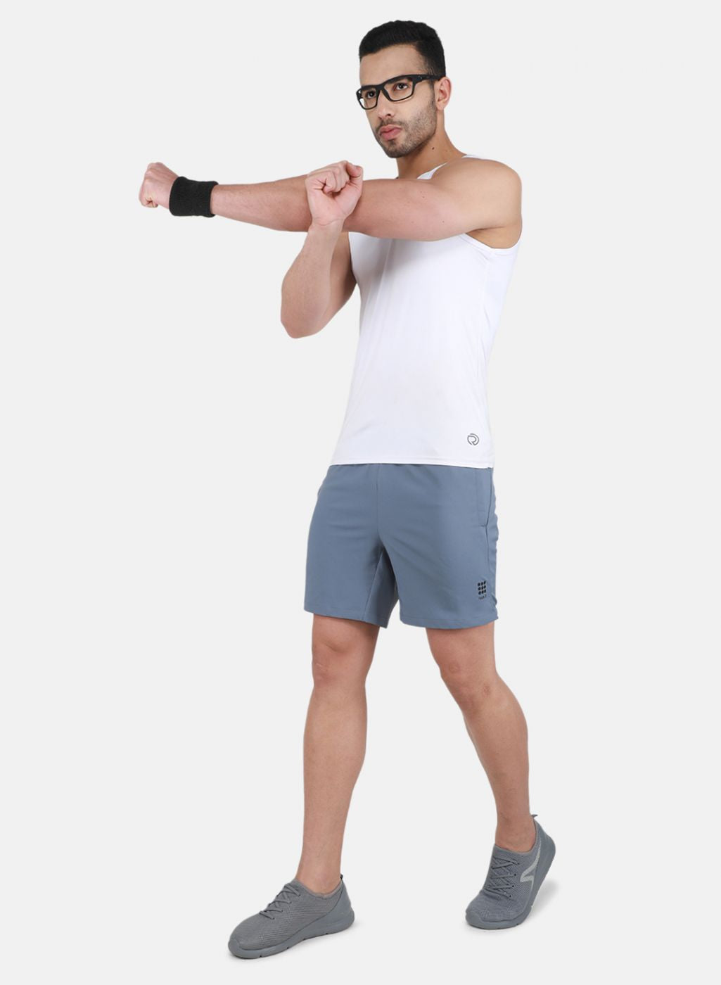 Rock.it Men Grey Self Design Short