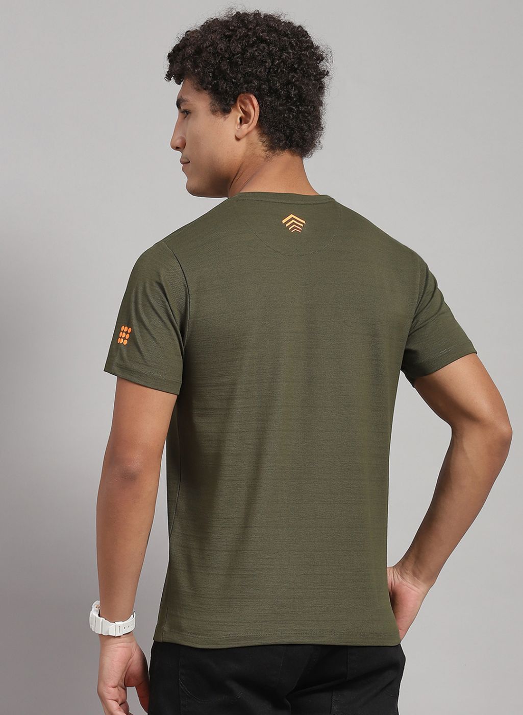 Rock.it Men Olive Printed T-Shirt
